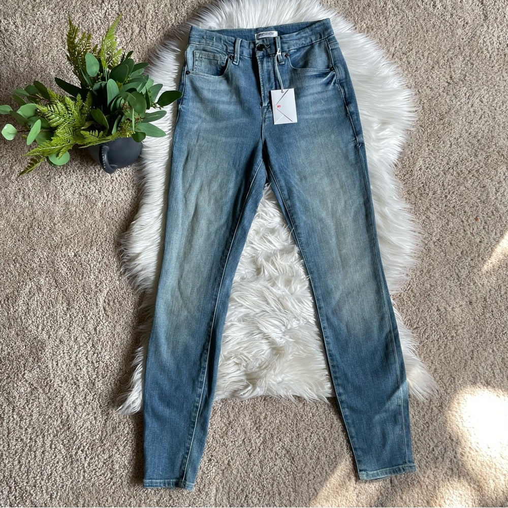 NEW Good American Good Waist Skinny Jeans